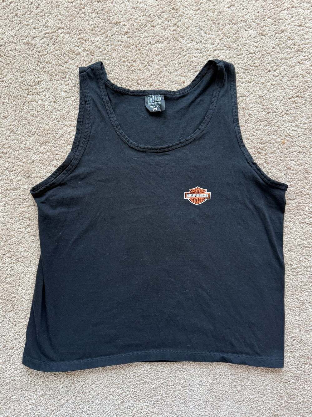 Vintage Harley-Davidson Cancun Mexico Black Tank Top Size Medium